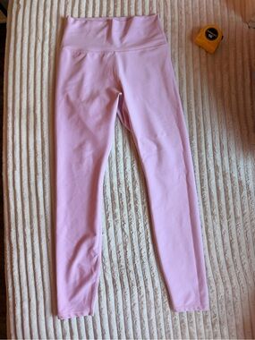 ALO Yoga Womens' Light Pink High-Waist Leggings